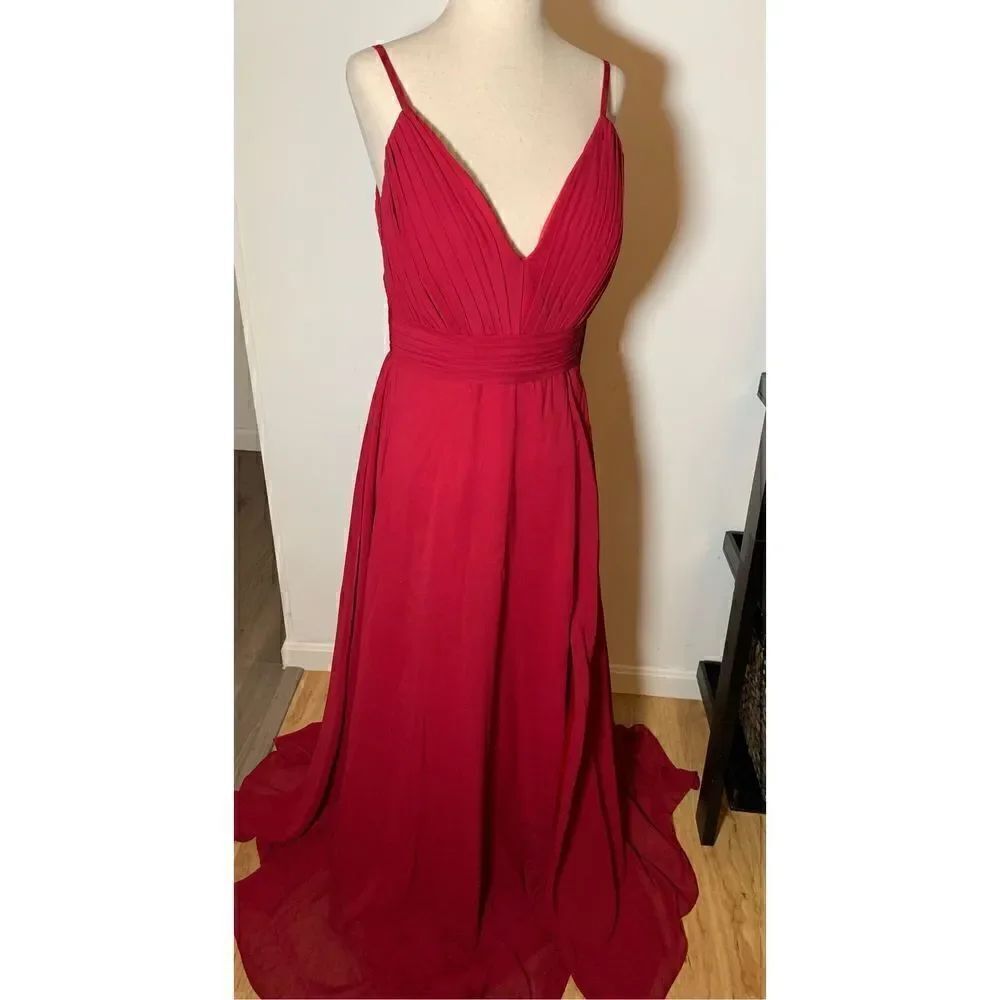 Long red dress size 12 brand junguan new with tags wedding guest fancy event